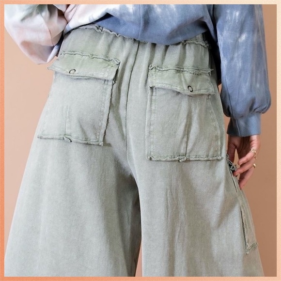 easel Pants & Jumpsuits Easel Feeling Good Cargo Mineral Washed